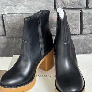 Black Leather Ankle Boots